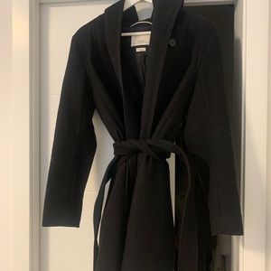 Aritzia, black wool coat